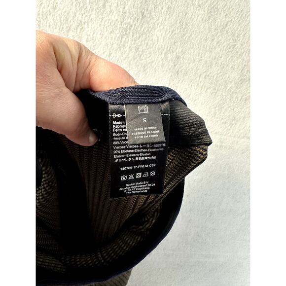 Scotch & Soda Maison Scotch Ok! Bye! Size Small Bodycon Skirt Stretch Brown - Picture 8 of 10